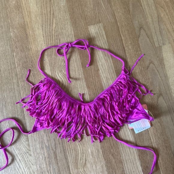 Luli Fama Miami Fringle Scoop Halter Too - Picture 2 of 5